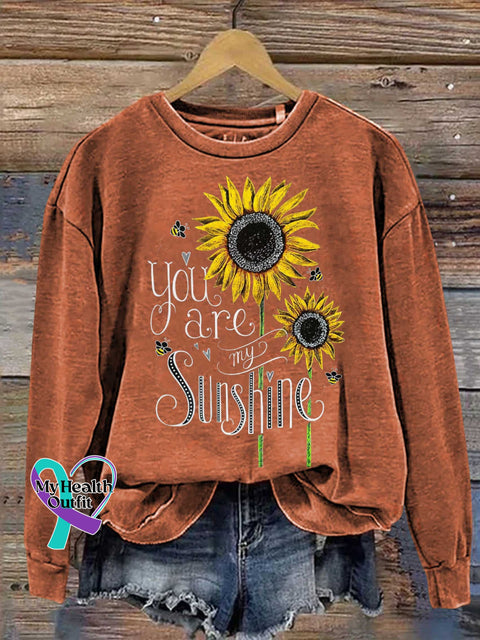 You Care My Sunshine Sunflower Casual Sweatshirt Orange / S