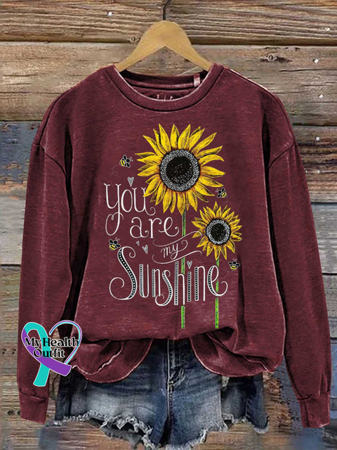 You Care My Sunshine Sunflower Casual Sweatshirt Red / S