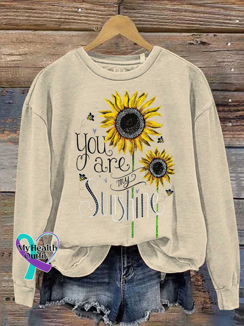 You Care My Sunshine Sunflower Casual Sweatshirt Sand / S