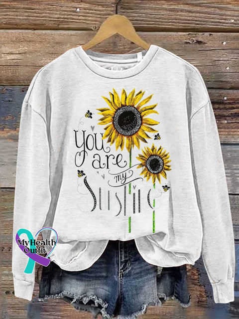 You Care My Sunshine Sunflower Casual Sweatshirt White / S