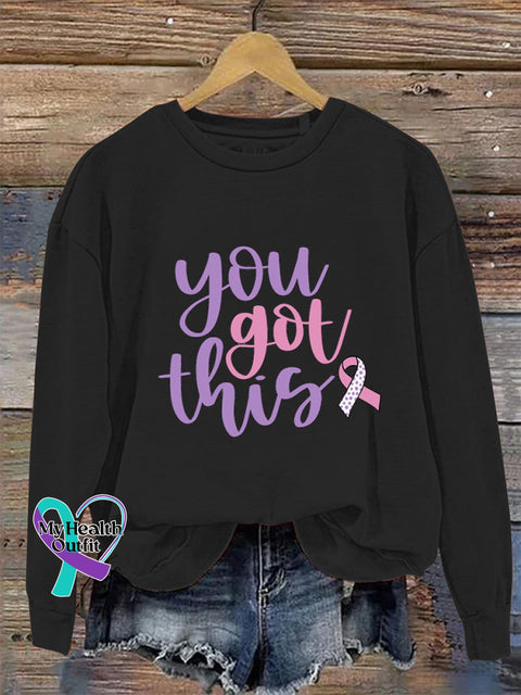 You Got This Crew Neck Long Sleeve Sweatshirt Black / S