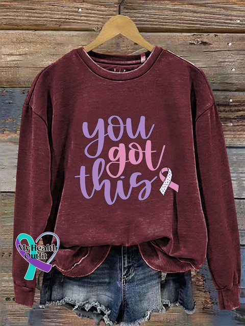 You Got This Crew Neck Long Sleeve Sweatshirt Claret / S