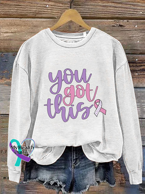 You Got This Crew Neck Long Sleeve Sweatshirt White / S