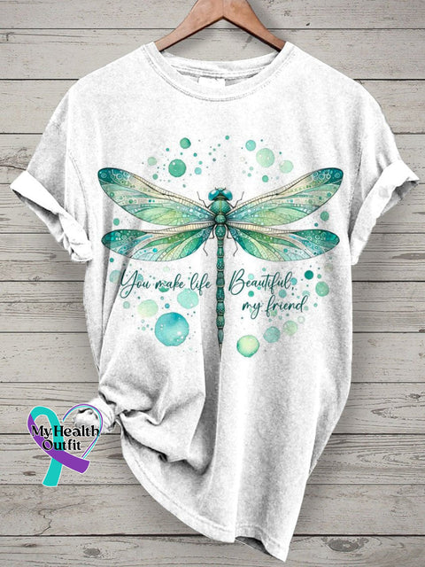 You Make Life Beautiful My Friend Art Print Casual T-Shirt White / S