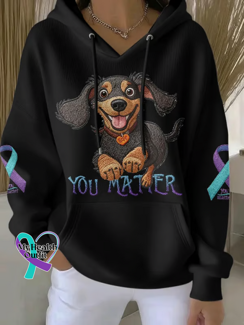 You Mather Casual Hoodie Sweatshirt Black / S