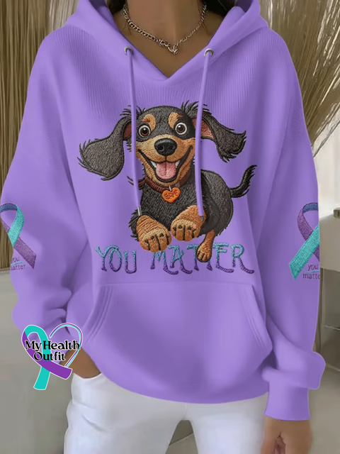You Mather Casual Hoodie Sweatshirt Purple / S