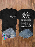 You Matter Dear Person Behind Me Art Casual T-Shirt Black / S