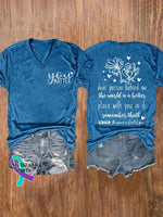 You Matter Dear Person Behind Me Art Casual T-Shirt Blue / S