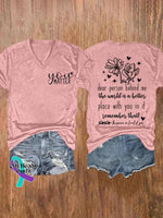 You Matter Dear Person Behind Me Art Casual T-Shirt Pink / S