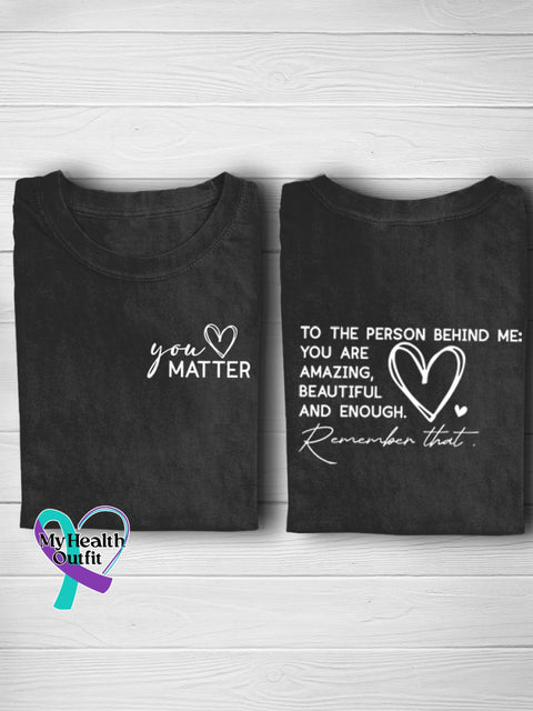 You Matter Print T-Shirt Black / S