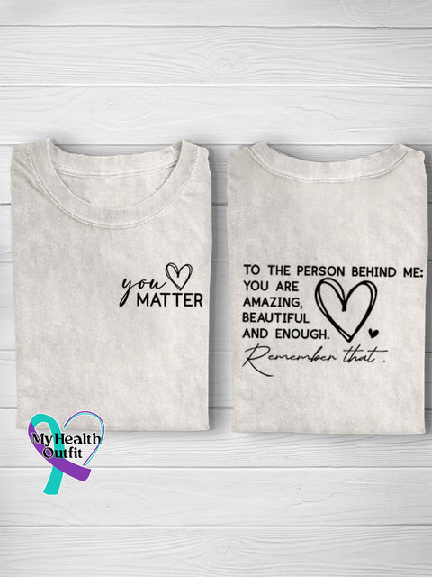 You Matter Print T-Shirt White / S