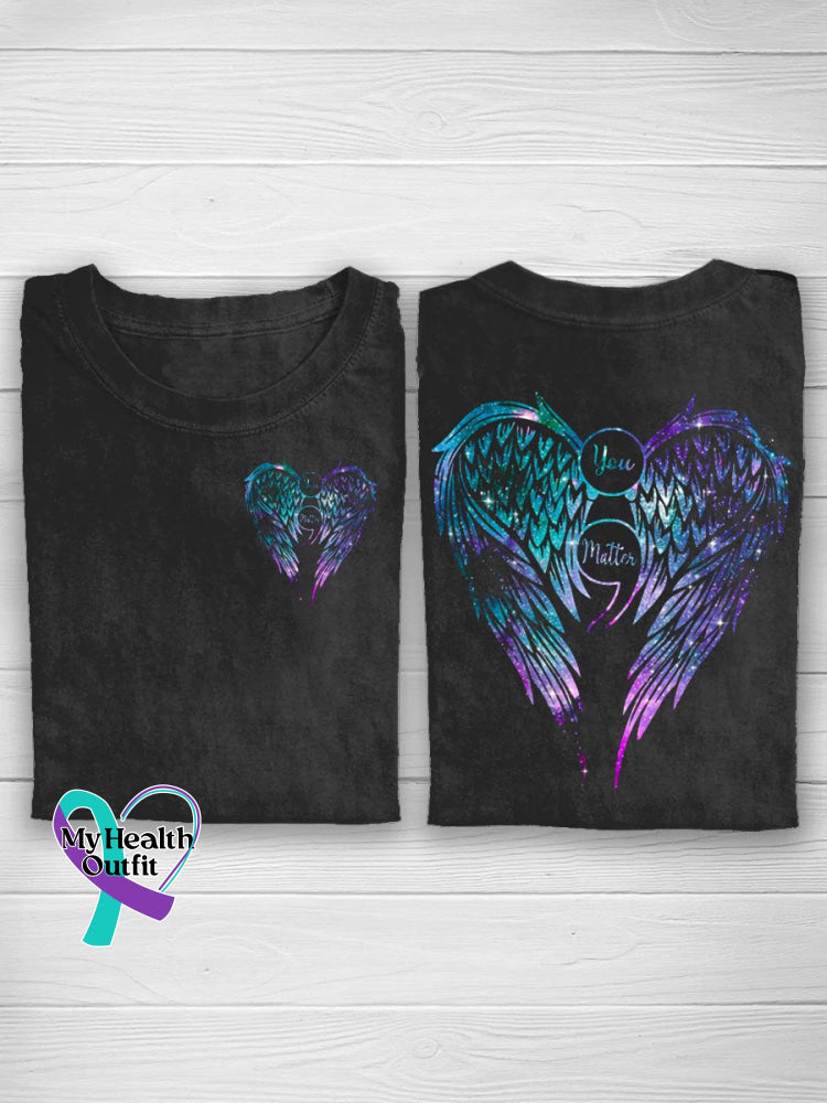 You Matter Suicide Awareness Shiny Wins T-Shirt Black / S