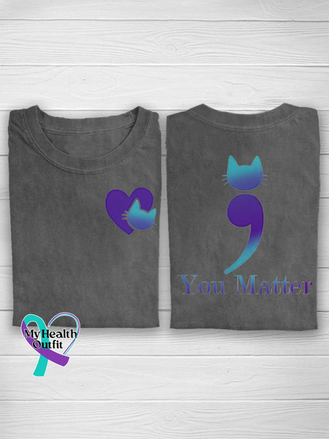 You Matter Suicide Prevention T-Shirt Grey / S