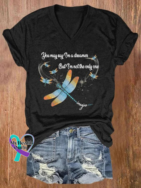 You May Say I’m A Dreamer But Not The Only One Art Casual T-Shirt Black / S