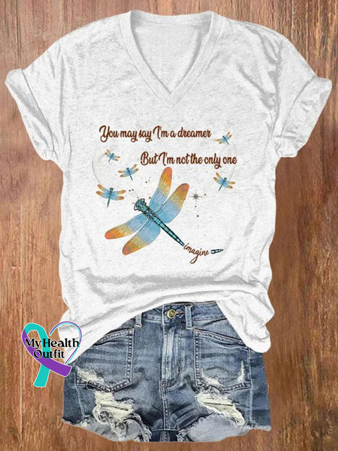 You May Say I’m A Dreamer But Not The Only One Art Casual T-Shirt White / S