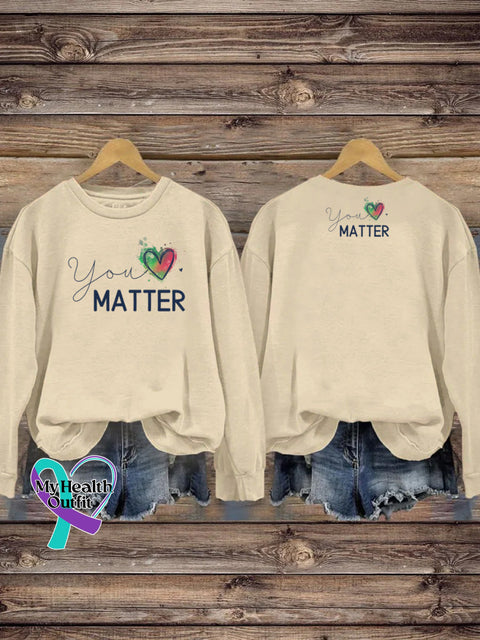 Your Matter Printed Casual Sweatshirt Beige / S