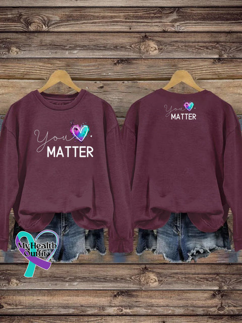 Your Matter Printed Casual Sweatshirt Brown / S