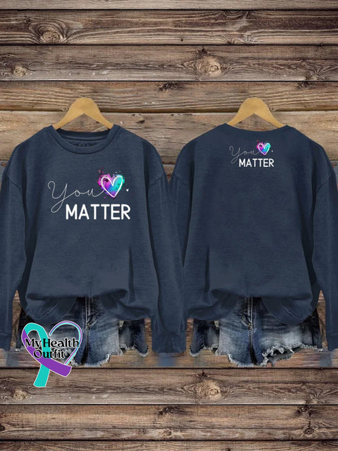 Your Matter Printed Casual Sweatshirt NavyBlue / S