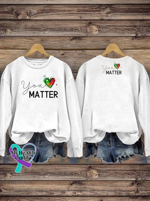 Your Matter Printed Casual Sweatshirt White / S
