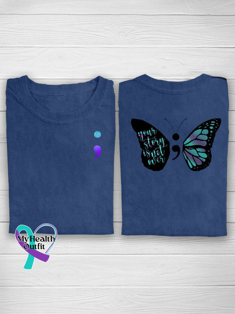 Your Story Is Not Over Casual T-Shirt Navy / S