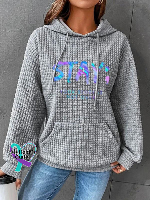 Your Story Is Not Over Suicide Awareness Print Casual Knit Sweatshirt Grey / S